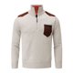 thumbnail image 1 of Gibobby Suéter de cuello redondo para hombre, ajuste delgado, ligero, de manga larga(Beige,Grande), 1 of 5