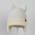 thumbnail image 2 of KONDYS Infant Baby Girls Boys Soft Warm Knit Hat Kids Winter Hat With Fleece Earflap Scarf Hood Hat Cute Lightweight Babys Hats, 2 of 3