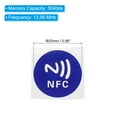 thumbnail image 2 of Uxcell 25mm/1" Dia NFC Stickers NTAG215 504 Bytes Blank Round NFC Tags Blue 5 Pack, 2 of 6