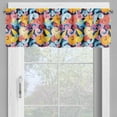 thumbnail image 2 of Ambesonne Pastel Valance Pack of 2, Vivid Spiral Funny Curls, 54"X12", Multicolor, 2 of 5