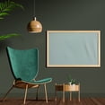 thumbnail image 2 of Abstract Wall Art with Frame, Folkloric Inspired Geometrical Concept of Basic Ornamental Shapes, Printed Fabric Poster for Bathroom Living Room, 35" x 23", Cadet Blue and Eggshell, by Ambesonne, 2 of 2