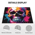 thumbnail image 3 of Sikiie Colorful Skull Dish Drying Mat, Kitchen Counter Mat, Self Drying Mat for Kitchen Counter Dish Drying Pad ,for Dishes, Utensils, Pots and Pans（24" x 18"）, 3 of 7