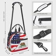 thumbnail image 3 of America Flag And California Flag Insulated Adults Lunch Bag with Removable Shoulder Strap&Front Pocket Lunch Tote Box Reusable Cooler Bag, 3 of 7
