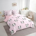 thumbnail image 3 of jejeloiu Cartoon Panda Animal 7-Piece Twin Bedding Sets,Wildlife Bedding Comforter Set,Pink White Black Sheet Sets For Girls,Breathable Home Decor Reversible, 3 of 8