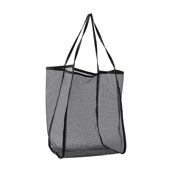 Tepsmf Breathable Mesh Beach Tote Bag Lightweight Transparent Net Shoulder Bag Large Capacity Reusable Grocery Travel Bag for Daily Use