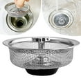 thumbnail image 2 of Sink Strainer Premium for Standard Drains (3 inch) Kitchen Bathroom Sink, 2 of 8