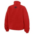 thumbnail image 3 of Women's WEAR by Erin Andrews  Red Chicago Blackhawks Polar Fleece Half-Zip Jacket, 3 of 5