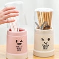 thumbnail image 2 of Cute Chopstick Holder Storage With Removable Base Kitchen Utensil Holder for Countertop Eco Friendly Plastic Kitchen Utensil Holder with Dustproof Lid Pink, 2 of 8
