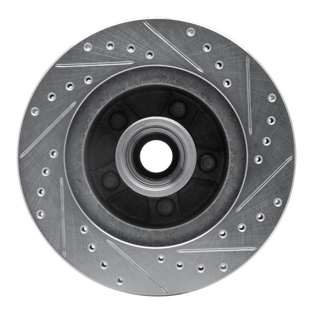 Dynamic Friction Company 631-40065L DFC Brake Rotor - Drilled And Slotted - Silver