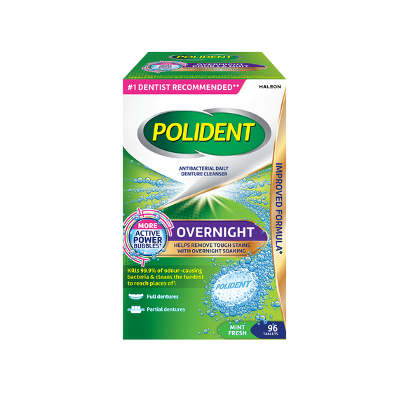 Polident Overnight Daily Denture Cleanser 96 count