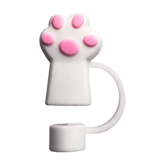 ACDANC 2026 New Straw Toppers,Colorful Cat Paw Straw Covers,Safe Non-Toxic Silicone Straw Covers,Fun and Comfortable Straw Caps,For Kids,Parties,Travel,Home Use,Gifts