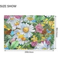 thumbnail image 3 of Dreamtimes Watercolor Daisy Bathroom Rug Set 2PCS Ultra Soft Bath Rugs, Non Slip Absorbent Shaggy Bath Mat Set with U-Shaped Toilet Mat (16" x 24" & 20" x 24"), 3 of 6