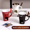 thumbnail image 2 of Chocolate Fondue Mug,Chocolate Melting Mug, Fondue Coffee Cup, Melting Fondue Mug for Chocolate Cheese Butter, Ceramic Mugs for Chocolate or Cheese, Multi-Purpose Chocolate Fondue Mugs with Forks., 2 of 7