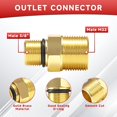 thumbnail image 3 of czcpp-Water Outlet Fitting for Gas Powered Pressure Washer Pumps, M22 Male to 3/8" Male Adapter, Replacement for Simpson Cleaning 7106686, Gold, 2 Pack, 3 of 4