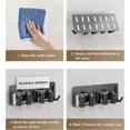 thumbnail image 4 of Wall Broom Holder, 2 Pieces Wall Broom Hanger with Stainless Steel Hook Wall Broom Hanger without Drilling for Bathroom, Kitchen, Garden, Garage, Balc, 4 of 4