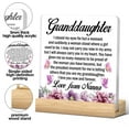 thumbnail image 3 of Granddaughter Gift From Nanna Grandma, Granddaughter Gifts From Nana, Granddaughter Acrylic Desk Plaque Sign Keepsake (with Wooden Stand) 4x4 Inch, 3 of 7