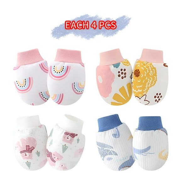 TELOLY 16Pcs Baby Mittens,Quick-Dry Material Baby Mittens Newborn,Soft and Huggable Newborn Mittens No Scratch,Style1