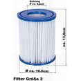 thumbnail image 2 of Filter Cartridges For Bestway Size 2 Spa Replacement Inflatable Pool Filter Accessories Paper Filter Cartridges 106 X 136 Mm 2 Pieces., 2 of 5
