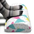 thumbnail image 3 of Abstract Foot Rest, Memphis Style Modern Geometric Forms with Lines Colorful Triangles Graphic, Non-Slip Backing Adjustable Ergonomic Memory Foam Leg Support for Office, Multicolor, by Ambesonne, 3 of 5
