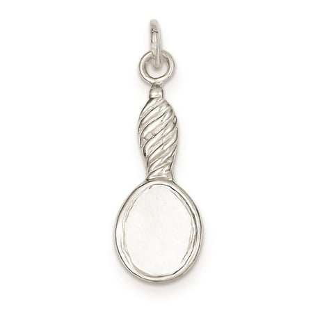 925 Sterling Silver 3mm Fitting Mirror Solid Charm Pendant