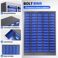 thumbnail image 5 of Muweixin 75 Drawer Parts Cabinet, Heavy Duty Metal Storage Cabinet with Blue Plastic Drawers, Tool Organizer Cabinet for Garage, Workshop, Auto Repair Shop, Hardware Store, Small Parts Storage, 5 of 7