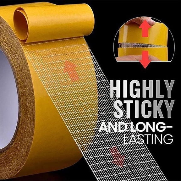 DLQT Length 5m*Width 2cm Cloth-Based Mesh Double-Sided Adhesive Strong High-Viscosity Wedding Exhibition Home Fixed Carpet Mat Special Tape