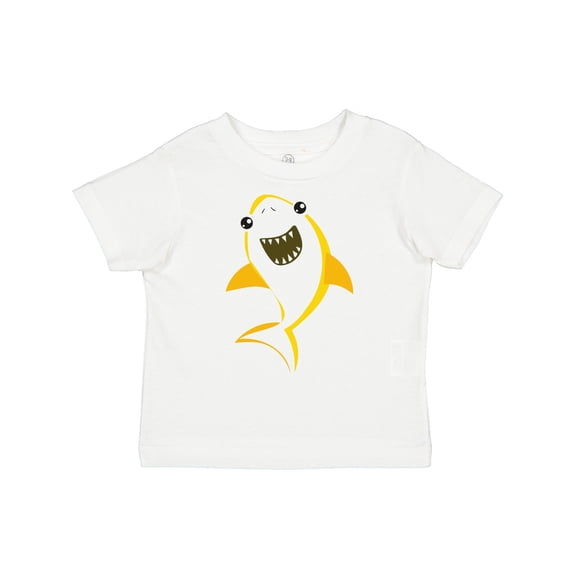 Inktastic Cute Shark, Little Shark, Yellow Shark, Sea Animal Boys or Girls Toddler T-Shirt