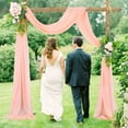 thumbnail image 3 of 1Panel Arch Background Drape Decor Artificial Flower Soft Wedding Decoration Backdrop Curtain, 3 of 13