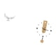 thumbnail image 5 of Escultura de ángel de resina con reloj de números , adorno para oficina, inauguración de la casa, estantería, pasillo, escritorio, hogar, sala, 5 of 8