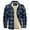 Gray Blue, variant on TACVASEN Men's Flannel Shirt Jacket Warm Fleece Plaid Jacket Cotton Winter Coats Brown 2XL
