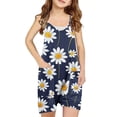 thumbnail image 1 of Odeerbi 5-14 Años Niñas Traje de Verano Lindo Margarita Impresión Camisola Romper Casual Transpirable Cómodo Combinados Pantalones Cortos Con Bolsillos, 1 of 4