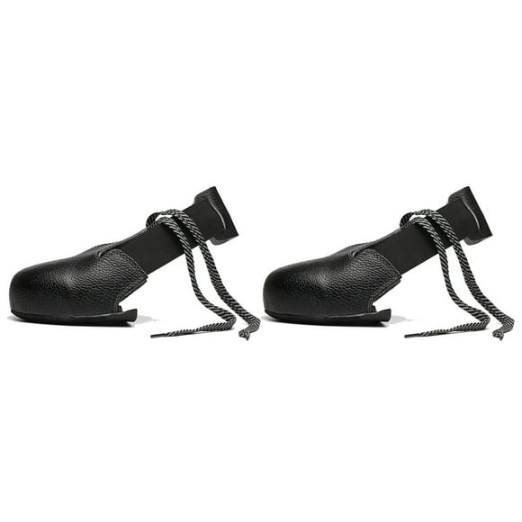 Decodeary Black Quick And Easy To Put On And Off Toe Safety Shoes Cover Non-slip Waterproof Suitable For All As Shown 1Set