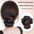 thumbnail image 4 of Low Bun Hair Extension Clip Voluminous Synthetic Hair Styling Updo-coffeelightbrown-, 4 of 9