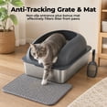 thumbnail image 5 of Alvantor Stainless Steel XL Enclosed Cat Litter Box with Lid, Anti-Leakage and High Sided, 5 of 7