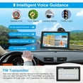 thumbnail image 2 of GPS Navigator for Car Truck RV, Latest 2025 Map, 7 inch Touch Screen Real Voice Spoken Turn-by-Turn Direction Reminding Navigation System for Cars, Vehicle GPS with Speed and Red Light Warning (Blue), 2 of 5