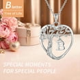thumbnail image 5 of Heshpaws Heart Tree of Life Necklace Custom Initial Letter Pendant Jewelry for Women, Gift for Mom Daughter Wife, 5 of 6