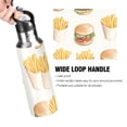 thumbnail image 4 of Cute Hamburger and French Fries Sports Bottle with Straw Stainless Steel Water Jug Portable Thermal Cup Leak-proof 1000ML, 4 of 9