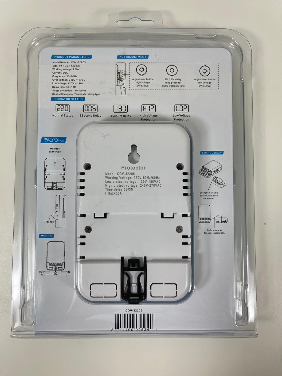 Digital Voltage protector Surgemax  220V 4400W 20A - NetCom COV-32205