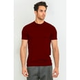 thumbnail image 2 of TheLovely Men's Crew Neck Heavyweight Short Sleeve Tee Soft Cotton Shirt Top, 2 of 4