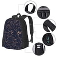thumbnail image 3 of Defioc Copper-Gold Gloss Outline Flower Pattern Carry on Backpack,16.5x12.5x5.5 Personal Item Bag Carry On Backpack Water Resistant Lightweight Daypack, 3 of 7