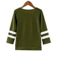 thumbnail image 3 of dmqupv Girls Crop Tops Size 10-12 Kids Pullover Loose Casual Blouse Long Tops Sleeve Girls Crewneck Baby Girl Tops Green 12-13 Years, 3 of 5