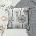thumbnail image 2 of COMIO  Gray White Dandelion Throw Pillow Covers Modern Pillow Cushion Cases, Decorative Square Pillowcases for Sofa Couch Bedroom Living Room Car, 2 of 5