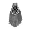 thumbnail image 3 of OPOLSKI Shoulder Brooch Tassels Rhinestones Jewelry Handmade Shiny Epaulet Sliver1, 3 of 7