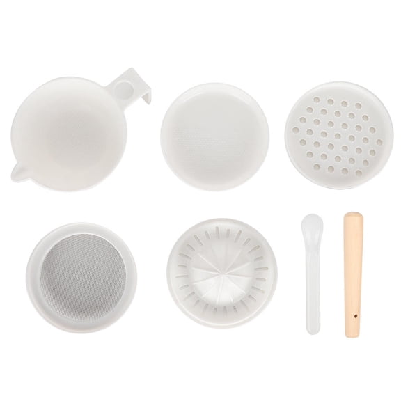 BOKYAN Infant Food Grinder Set – Multi‑Functional Baby Bowl for Juicing, Sifting, and Grinding Vegetables, Fruits, Meat & More – Food‑Grade PP, 7‑Piece Kit