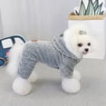 thumbnail image 4 of Winter Pet Dog Clothes Thicker Polyester Cotton Coat Jumpsuit Four-legged Down Jacket For French Bulldog Puppy Chihuahua ShopWise Round, 4 of 11