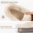 thumbnail image 3 of Ecetana Women's Cozy Slippers Memory Foam Fuzzy Slipper Anti-slip House Shoes, 3 of 6