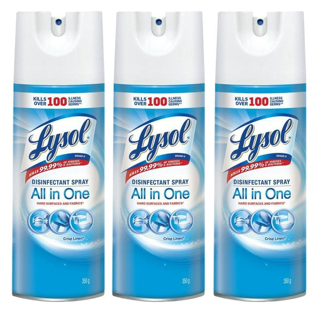 Lysol Spray Désinfectant Linge Croustillant, 350g, Désinfecter et