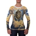 thumbnail image 2 of Raven Fightwear Women's The Pegasus Dawn Rash Guard MMA BJJ Blue, 2 of 3