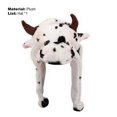 thumbnail image 2 of Plush Hat with Earflaps Soft Washable Movable Ears Animal Cap Costume Supplies, 2 of 8