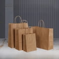 thumbnail image 4 of Bolsa de papel kraft, bolsa para llevar, bolsa para comprar ropa, bolsa de regalo, bolso de mano de papel kraft, 4 of 5